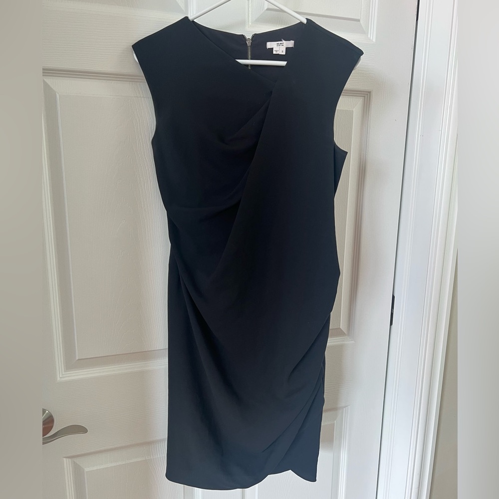 Helmut Lang black sleeveless sheath dress size small